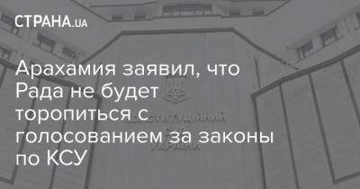 Давид Арахамия - Арахамия заявил, что Рада не будет торопиться с голосованием за законы по КСУ - strana.ua - Украина