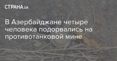 В Азербайджане четыре человека подорвались на противотанковой мине - strana.ua - Украина - Франция - Азербайджан - район Физулинский - Мина