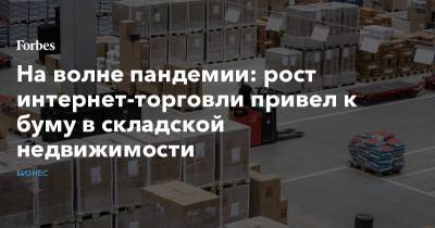 На волне пандемии: рост интернет-торговли привел к буму в складской недвижимости - forbes.ru - Торговля