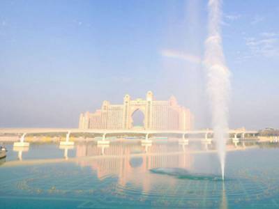 В ОАЭ появился самый большой в мире фонтан со струей воды на 105 метров - golos.ua - Украина - Эмираты - Дубай