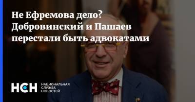 Михаил Ефремов - Александр Добровинский - Эльман Пашаев - Не Ефремова дело? Добровинский и Пашаев перестали быть адвокатами - nsn.fm - Москва