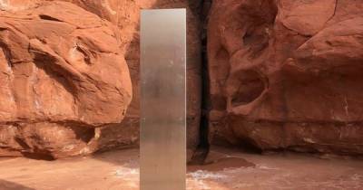 Таинственный металлический монолит, найденный посреди пустыни в США, загадочно исчез - tsn.ua - США - Юта
