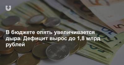 В бюджете опять увеличивается дыра. Дефицит вырос до 1,8 млрд рублей - news.tut.by