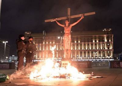 Иисус Христос - Павел Крисевич - В центре Москвы задержали активиста в образе Иисуса Христа - ya62.ru - Москва - Россия - Санкт-Петербург - Белоруссия