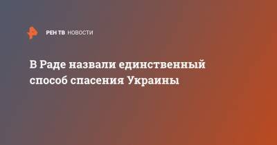 Вадим Рабинович - В Раде назвали единственный способ спасения Украины - ren.tv - Украина - Киев