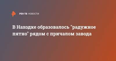 В Находке образовалось "радужное пятно" рядом с причалом завода - ren.tv - Приморье край - Находка