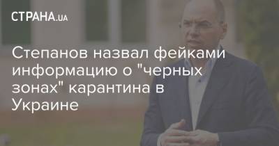 Максим Степанов - Олег Немчинов - Олег Рубан - Степанов назвал фейками информацию о "черных зонах" карантина в Украине - strana.ua - Украина - Киев