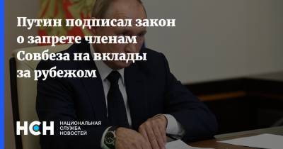Владимир Путин - Путин подписал закон о запрете членам Совбеза на вклады за рубежом - nsn.fm - Россия