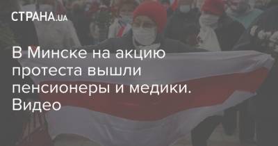 Виктор Бабарико - Ольга Хижинкова - В Минске на акцию протеста вышли пенсионеры и медики. Видео - strana.ua - Белоруссия - Минск