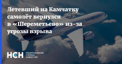 Летевший на Камчатку самолёт вернулся в «Шереметьево» из-за угрозы взрыва - nsn.fm - Москва - Россия - Петропавловск-Камчатский - Шереметьево