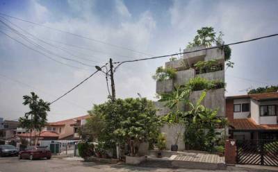 Дом-вазон из бетонных кубов: как выглядит необычная постройка в Куала-Лумпуре - 24tv.ua - Словакия - Куала-Лумпур