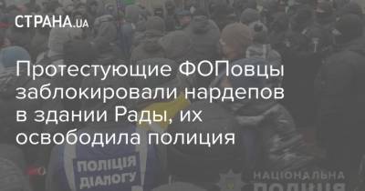 Протестующие ФОПовцы заблокировали нардепов в здании Рады, их освободила полиция - strana.ua