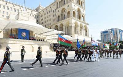 С Эрдоганом и турецкими военными: в Баку прошел парад к победе в Карабахе - rbc.ua - Украина - Турция - Азербайджан - Нагорный Карабах - Баку