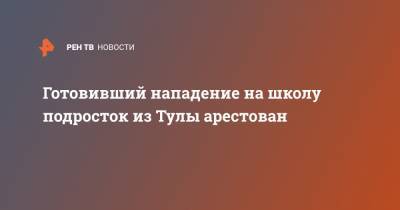 Готовивший нападение на школу подросток из Тулы арестован - ren.tv - Тула