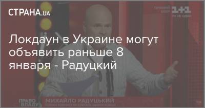 Михаил Радуцкий - Локдаун в Украине могут объявить раньше 8 января - Радуцкий - strana.ua