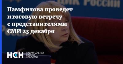 Элла Памфилова - Памфилова проведет итоговую встречу с представителями СМИ 23 декабря - nsn.fm