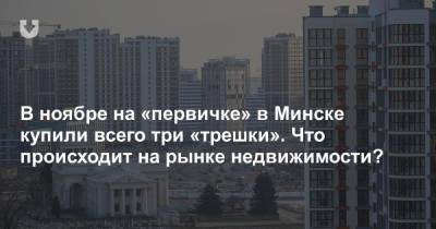 В ноябре на «первичке» в Минске купили всего три «трешки». Что происходит на рынке недвижимости? - news.tut.by - Белоруссия - Минск - Строительство
