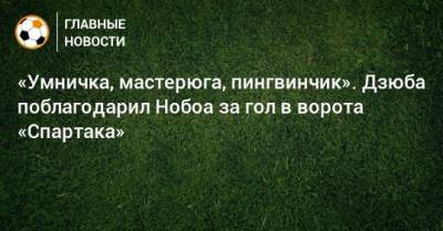 Кристиан Нобоа - Артем Дзюба - «Умничка, мастерюга, пингвинчик». Дзюба поблагодарил Нобоа за гол в ворота «Спартака» - bombardir.ru - Сочи