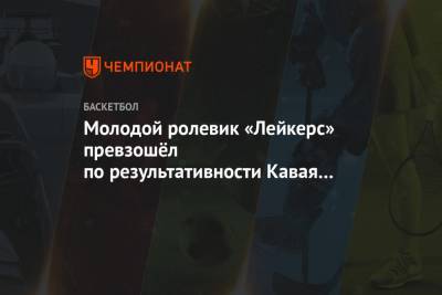 Джеймс Леброн - Энтони Дэвис - Леонард Кавай - Пол Джордж - Молодой ролевик «Лейкерс» превзошёл по результативности Кавая и Джорджа вместе взятых - championat.com - Лос-Анджелес