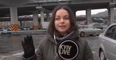 "Карма": на журналистку Kiev.Live напали на съемках сюжета про гололед (видео) - focus.ua - Kiev - Нападение