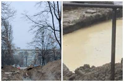 "Разрыли яму, но не засыпали": в Киеве коммунальщики случайно создали каньон , видео - politeka.net - Киев