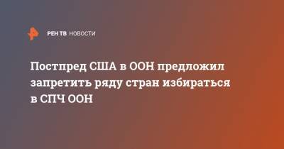 Постпред США в ООН предложил запретить ряду стран избираться в СПЧ ООН - ren.tv - США