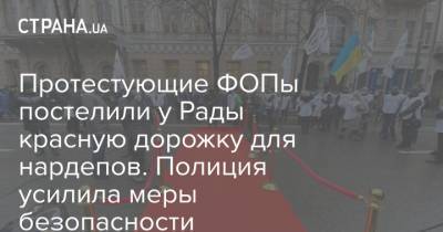 Протестующие ФОПы постелили у Рады красную дорожку для нардепов. Полиция усилила меры безопасности - strana.ua - Киев