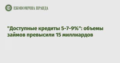 "Доступные кредиты 5-7-9%": объемы займов превысили 15 миллиардов - epravda.com.ua