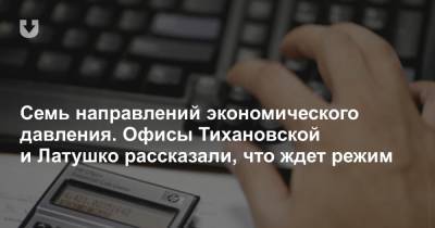 Александр Лукашенко - Светлана Тихановская - Павел Латушко - Семь направлений экономического давления. Офисы Тихановской и Латушко рассказали, что ждет режим - news.tut.by - Белоруссия