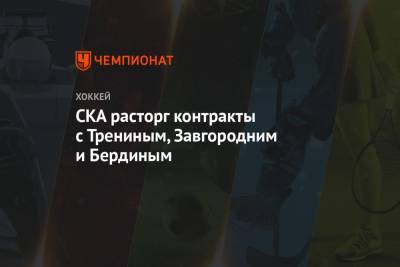 Михаил Бердин - Яков Тренин - СКА расторг контракты с Трениным, Завгородним и Бердиным - championat.com - США - Сочи