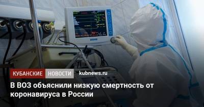 Мелита Вуйнович - В ВОЗ объяснили низкую смертность от коронавируса в России - kubnews.ru