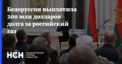 Александр Лукашенко - Белоруссия выплатила 200 млн долларов долга за российский газ - nsn.fm - Белоруссия