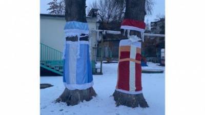 Глас народа | В пензенском детсаду в Деда Мороза и Снегурочку нарядили деревья - penzainform.ru - Пенза