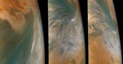 Циклоны Юпитера сформировали завораживающий узор (видео) - focus.ua