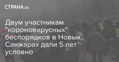 Двум участникам "короновирусных" беспорядков в Новых Санжарах дали 5 лет условно - strana.ua - Ухань