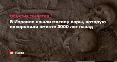 Объятия скелетов. В Израиле нашли могилу пары, которую похоронили вместе 3000 лет назад - nv.ua - Израиль - штат Небраска - Нью-Йорк