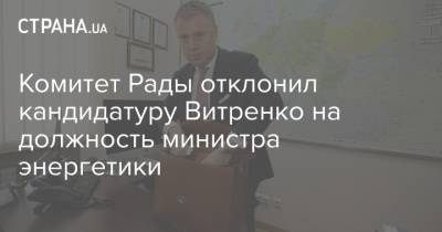 Юрий Витренко - Комитет Рады отклонил кандидатуру Витренко на должность министра энергетики - strana.ua - США