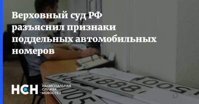 Верховный суд РФ разъяснил признаки поддельных автомобильных номеров - nsn.fm