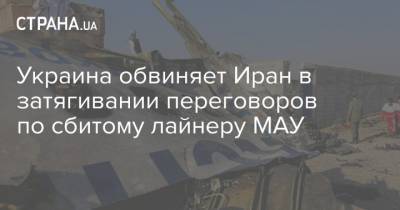 Евгений Енин - Украина обвиняет Иран в затягивании переговоров по сбитому лайнеру МАУ - strana.ua - Иран - Переговоры