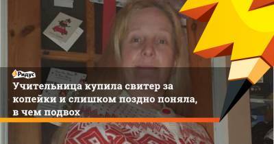 Учительница купила свитер за копейки и слишком поздно поняла, в чем подвох - ridus.ru - Англия