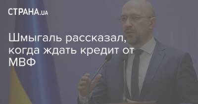 Шмыгаль рассказал, когда ждать кредит от МВФ - strana.ua