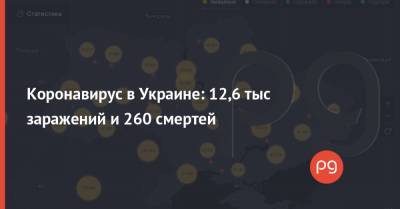 Коронавирус в Украине: 12,6 тыс заражений и 260 смертей - thepage.ua - Киев