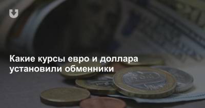 Какие курсы евро и доллара установили обменники - news.tut.by - Белоруссия