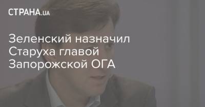 Владимир Зеленский - Александр Старух - Зеленский назначил Старуха главой Запорожской ОГА - strana.ua