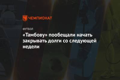 Сергей Первушин - «Тамбову» пообещали начать закрывать долги со следующей недели - championat.com