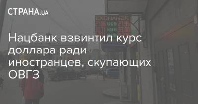Нацбанк взвинтил курс доллара ради иностранцев, скупающих ОВГЗ - strana.ua