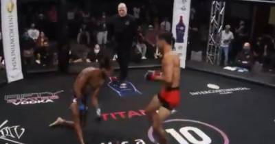 Свалился, как подкошенный: боец MMA вырубил соперника мощнейшим левым в челюсть (видео) - tsn.ua - Москва - США - шт.Флорида