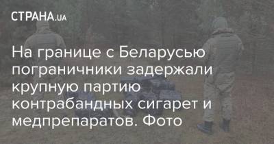 На границе с Беларусью пограничники задержали крупную партию контрабандных сигарет и медпрепаратов. Фото - strana.ua - Белоруссия