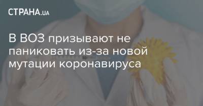 В ВОЗ призывают не паниковать из-за новой мутации коронавируса - strana.ua