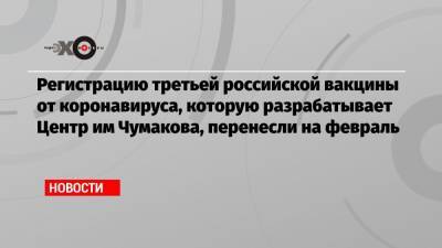 Айдар Ишмухаметов - Регистрацию третьей российской вакцины от коронавируса, которую разрабатывает Центр им Чумакова, перенесли на февраль - echo.msk.ru